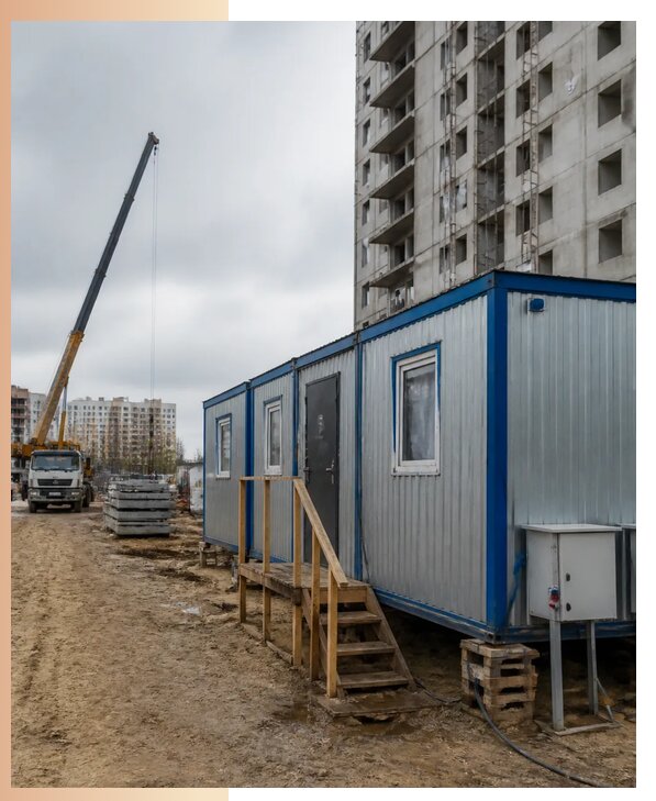 Аренда строительных вагончиков для рабочих в Рыбинске